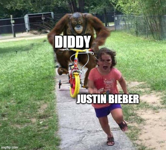 Run! | DIDDY; JUSTIN BIEBER | image tagged in run | made w/ Imgflip meme maker