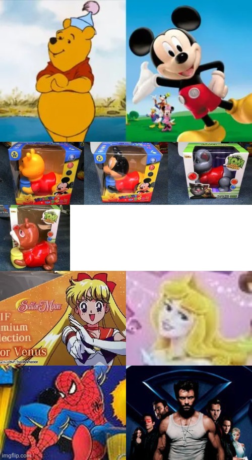 Mickey The Pooh Bump and Go Toys Blank Meme Template