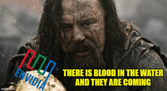 Roundtripping scheme exposed NVDA done at the end of Q1 2026 the fourth turning has begun | THERE IS BLOOD IN THE WATER
AND THEY ARE COMING | image tagged in ai,bubble,stock market,stock crash,tech,economy | made w/ Imgflip meme maker