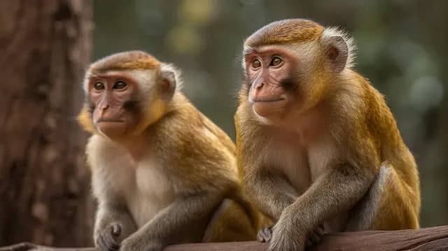 Two monkeys Blank Meme Template