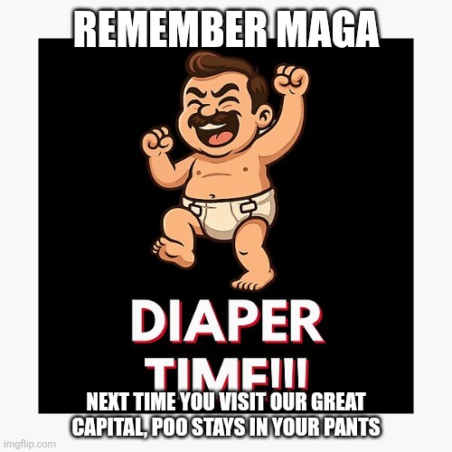 Maga are losers | REMEMBER MAGA; NEXT TIME YOU VISIT OUR GREAT CAPITAL, POO STAYS IN YOUR PANTS | made w/ Imgflip meme maker