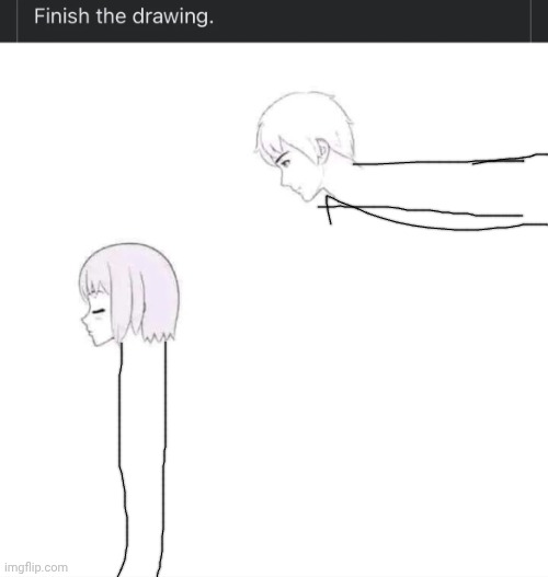 stick satan following stick gril | image tagged in finish the drawing | made w/ Imgflip meme maker