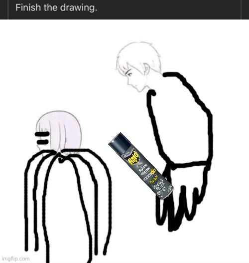 Yet another joke art made within 1 minute | image tagged in finish the drawing | made w/ Imgflip meme maker