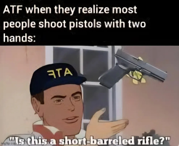 Shooting one-handed is not a good idea. | made w/ Imgflip meme maker