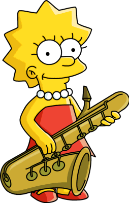 Lisa Simpson playing saxophone Meme Template