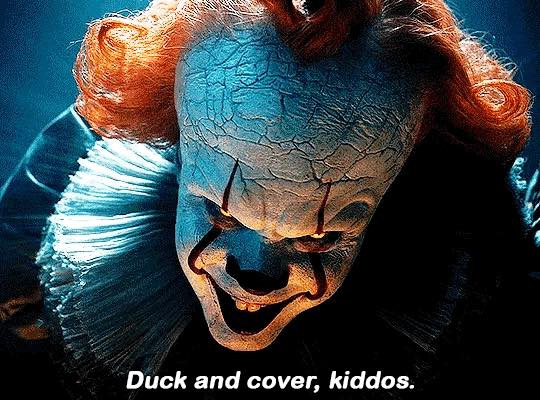 Duck and cover Pennywise Blank Meme Template