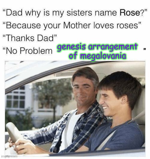 https://www.youtube.com/watch?v=0H6BLh3ZoCs | genesis arrangement of megalovania | image tagged in why is my sister's name rose | made w/ Imgflip meme maker