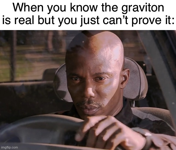 The particle is real | When you know the graviton is real but you just can’t prove it: | image tagged in doakes,gravity,albert einstein,science,quantum physics | made w/ Imgflip meme maker