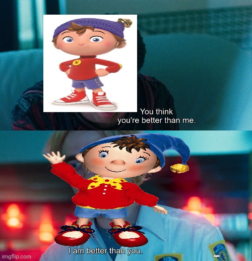 New Noddy vs Classic Noddy | image tagged in you think you're better than me i am better than you,noddy,dreamworks ruins everything | made w/ Imgflip meme maker