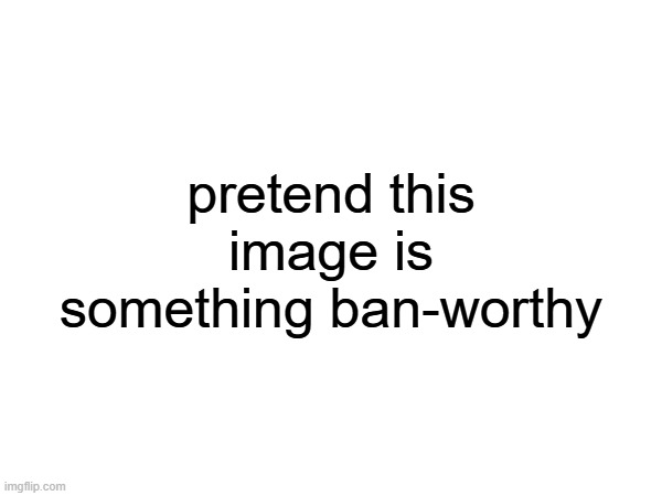 pretend this image is something ban-worthy | made w/ Imgflip meme maker