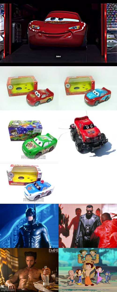 Qun Liang Auto Racing Bump and Go Toys Blank Meme Template