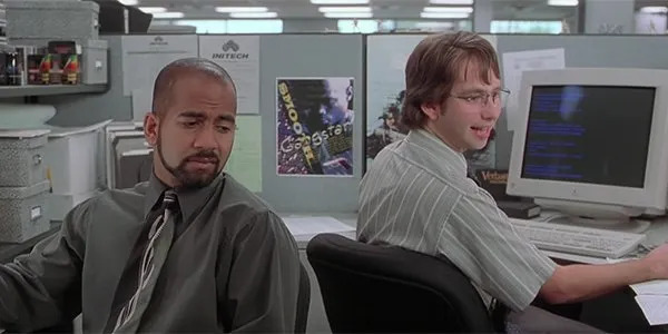 Michael Bolton is the One Who Sucks (office space) Blank Meme Template