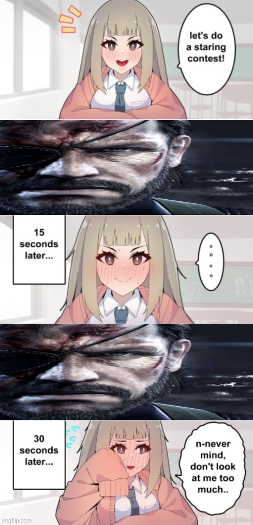 Staring Contest | image tagged in staring contest | made w/ Imgflip meme maker