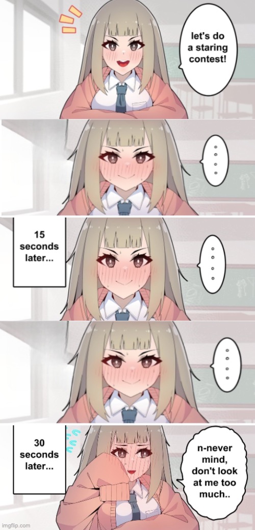 Staring Contest | image tagged in staring contest | made w/ Imgflip meme maker