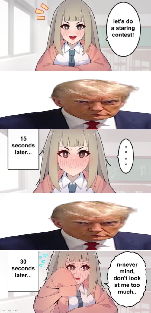 Staring Contest | image tagged in staring contest | made w/ Imgflip meme maker