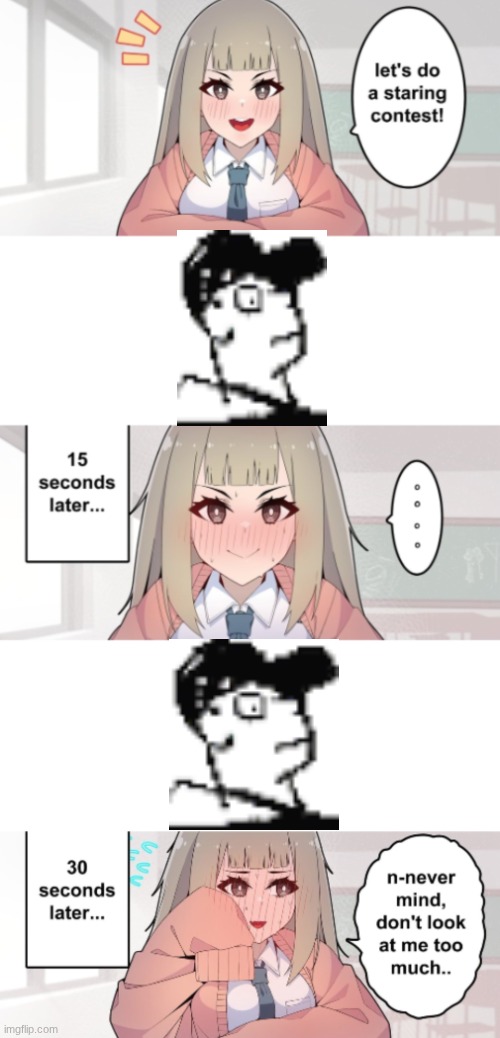 the batter | image tagged in staring contest | made w/ Imgflip meme maker