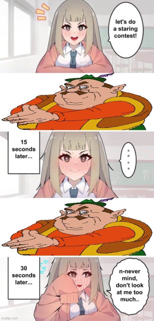 ipad  air | image tagged in staring contest | made w/ Imgflip meme maker