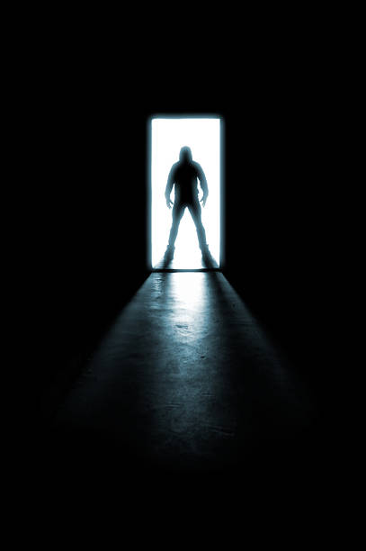 Shadow Man in Hall Blank Meme Template