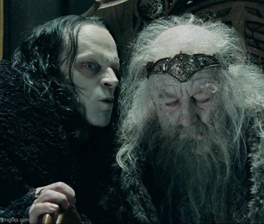 Grins Wormtongue | image tagged in grins wormtongue | made w/ Imgflip meme maker