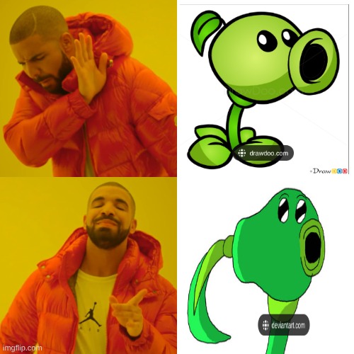 Drake Hotline Bling | image tagged in memes,drake hotline bling,pvz,plants vs zombies | made w/ Imgflip meme maker