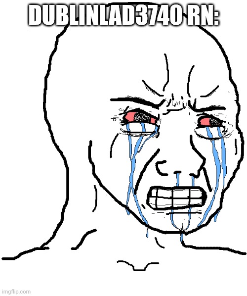 cry wojak | DUBLINLAD3740 RN: | image tagged in cry wojak | made w/ Imgflip meme maker