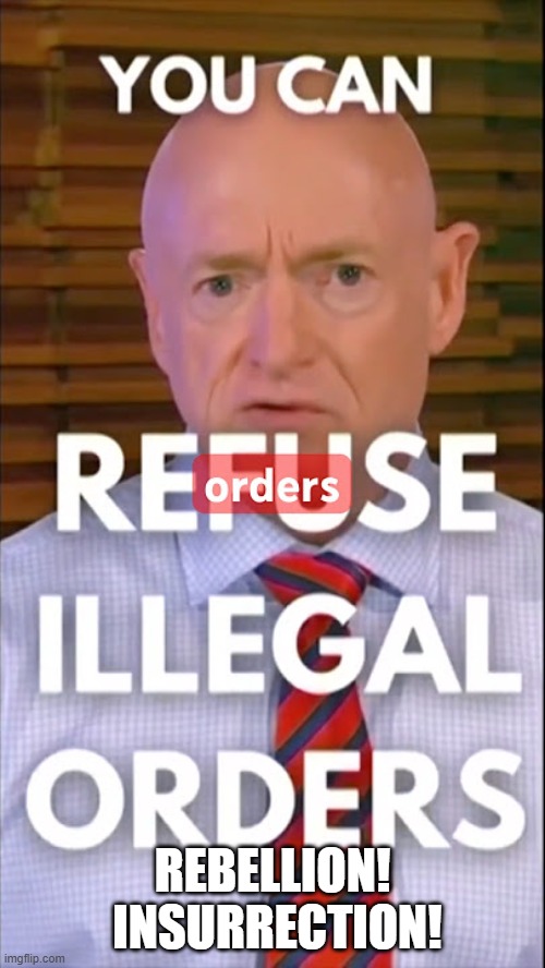 Just Say No | REBELLION!  INSURRECTION! | image tagged in us military | made w/ Imgflip meme maker