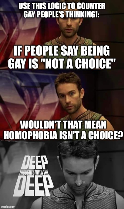 How to win an argument against gay people: | USE THIS LOGIC TO COUNTER GAY PEOPLE'S THINKING!: | image tagged in anti-gay | made w/ Imgflip meme maker