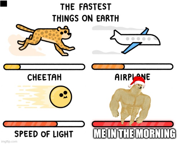 So True | ME IN THE MORNING | image tagged in fastest thing on earth | made w/ Imgflip meme maker