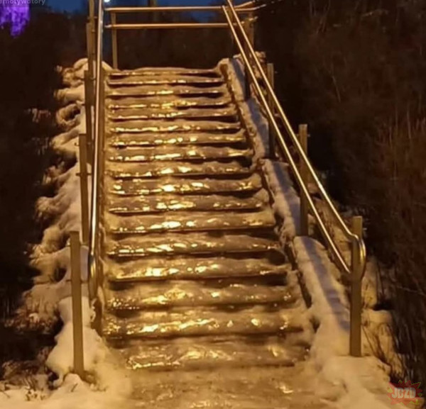 Frozen stairs Blank Meme Template