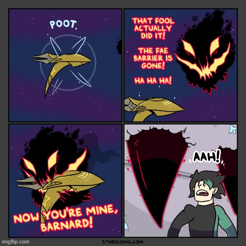 image tagged in stars,demon,spaceship,bite,teeth,uh oh | made w/ Imgflip meme maker