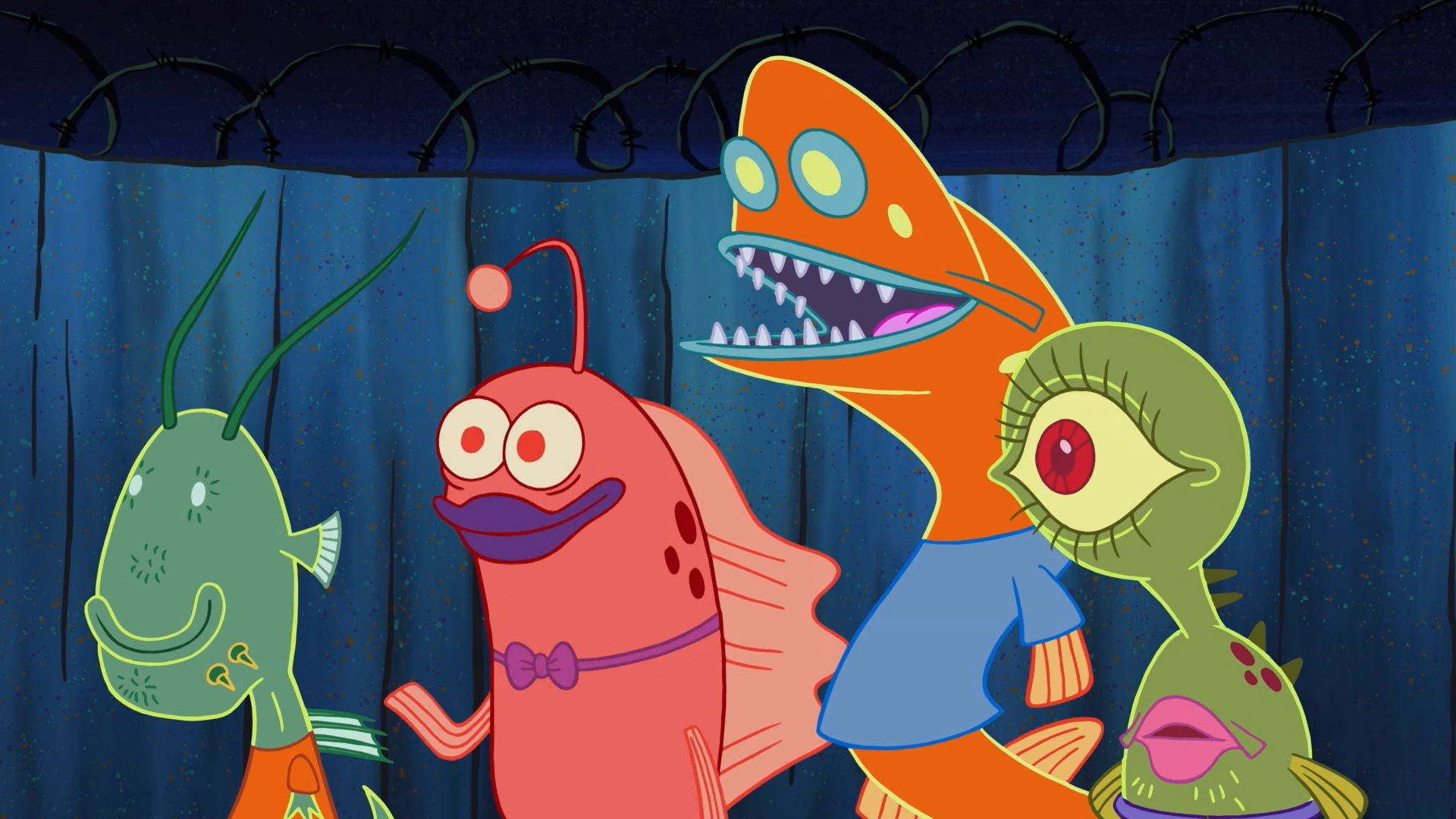 Spongebob weird fish Blank Meme Template