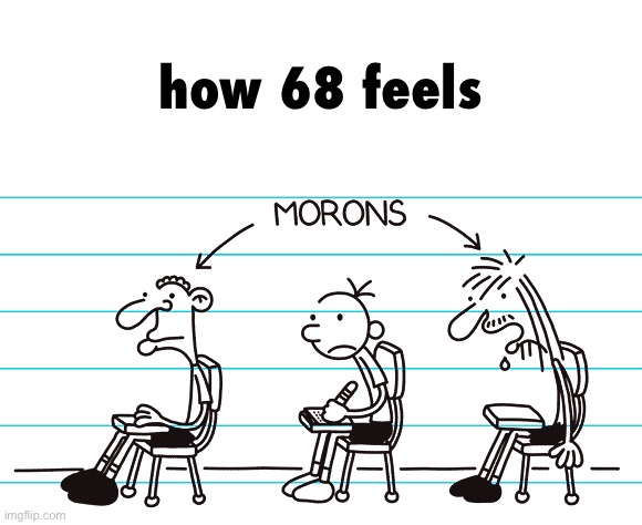 how 68 feels | made w/ Imgflip meme maker