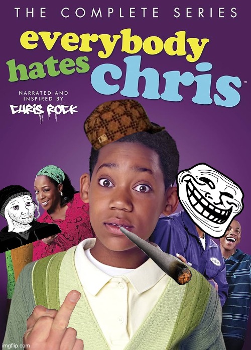 Slap me, baby | image tagged in everybody hates chris,chris rock | made w/ Imgflip meme maker