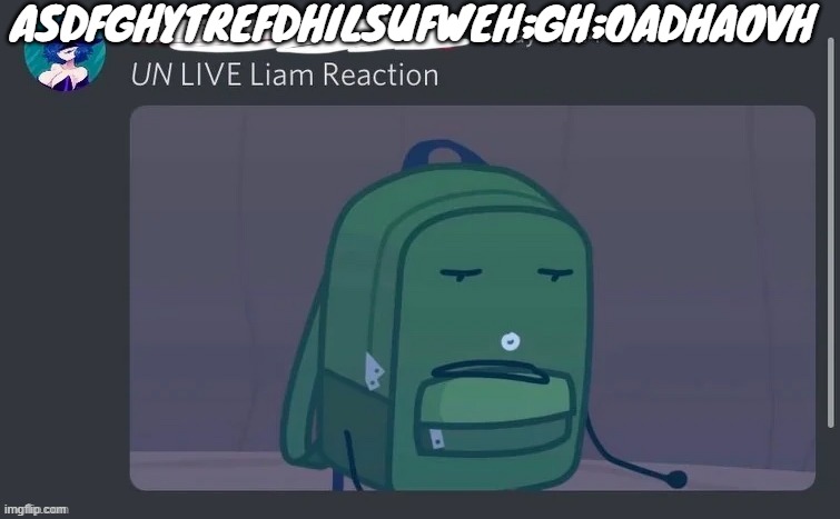 UN LIVE Liam reaction | ASDFGHYTREFDHILSUFWEH;GH;OADHAOVH | image tagged in un live liam reaction | made w/ Imgflip meme maker