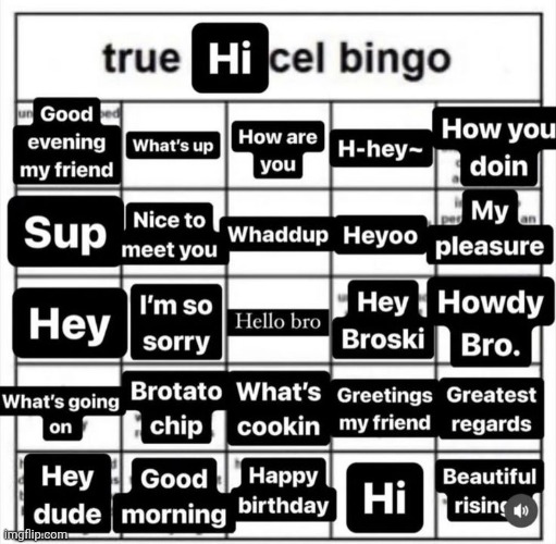 hicel bingo | image tagged in hicel bingo | made w/ Imgflip meme maker