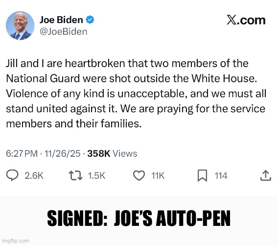 Joe X | SIGNED:  JOE’S AUTO-PEN | image tagged in joe x | made w/ Imgflip meme maker