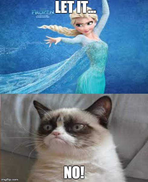 Grumpy Cat Meme | LET IT... NO! | image tagged in memes,grumpy cat | made w/ Imgflip meme maker