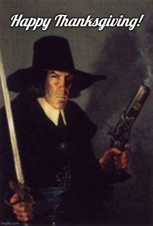 Happy Thanksgiving from Solomon Kane | Happy Thanksgiving! | image tagged in solomon kane,thanksgiving dinner | made w/ Imgflip meme maker