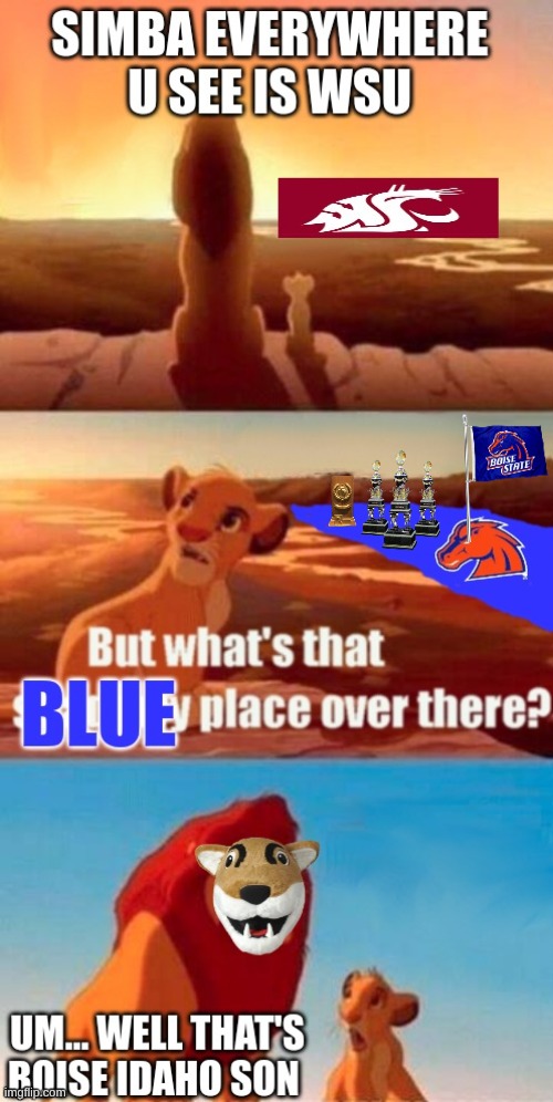 Boise State football meme | image tagged in memes,college football,football,idaho,washington,nfl memes | made w/ Imgflip meme maker
