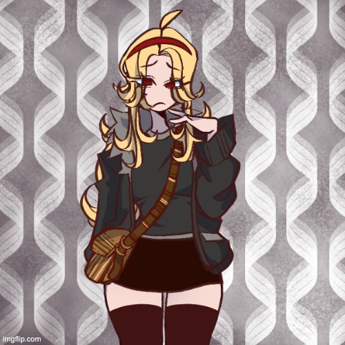 i shall draw this template of hers | made w/ Imgflip meme maker