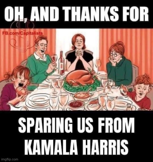 Happy Thanksgiving… | image tagged in political meme,thanksgiving,thanks,kamala harris | made w/ Imgflip meme maker