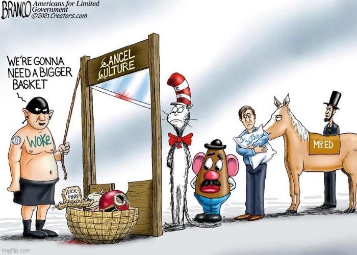Cancel culture cartoon | image tagged in cancel culture,cartoon,woke,democrat | made w/ Imgflip meme maker