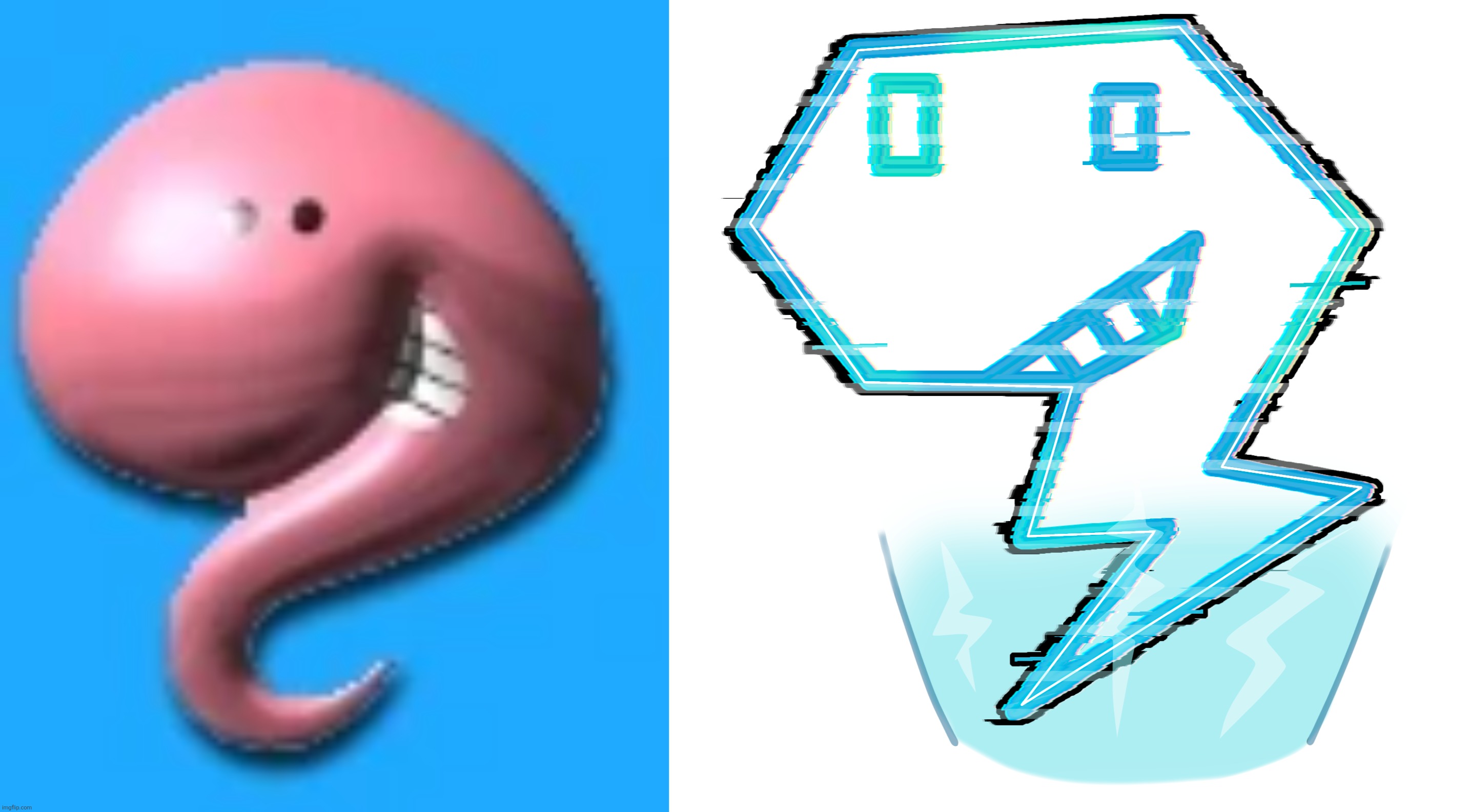 One is happy and the other is a non-lethal version of hal 9000 | made w/ Imgflip meme maker