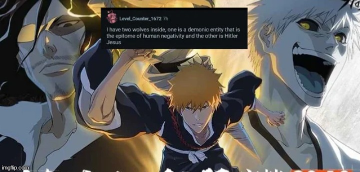 image tagged in bleach,ichigo,white,zangetsu | made w/ Imgflip meme maker
