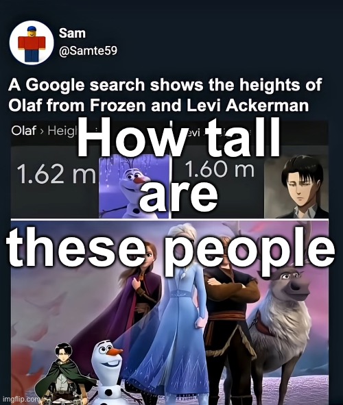 How tall are these people | made w/ Imgflip meme maker