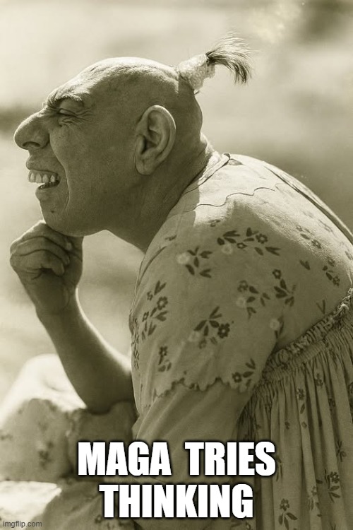 The Thinker - MAGA Version | MAGA  TRIES  THINKING | image tagged in art | made w/ Imgflip meme maker