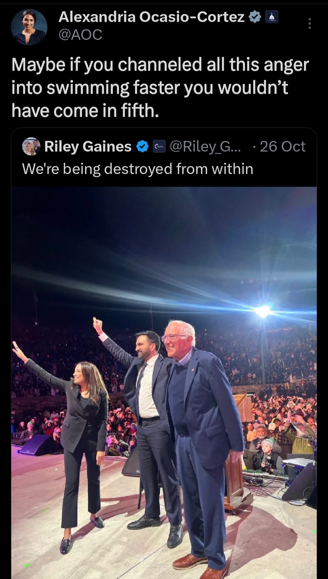 AOC Riley Gaines Blank Meme Template