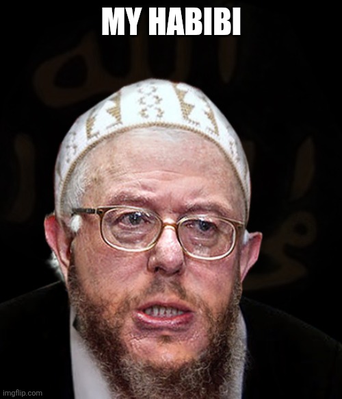 Muslim Sanders | MY HABIBI | image tagged in muslim sanders | made w/ Imgflip meme maker