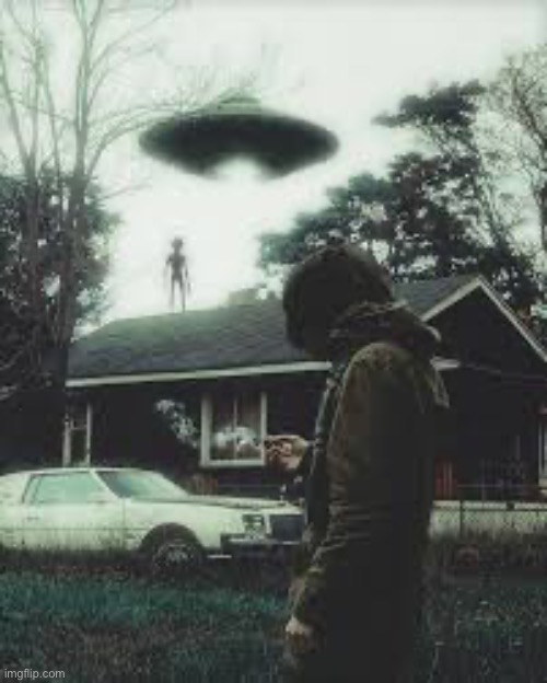 Well... this doesn't look like a good situation | image tagged in cursed images,creepy,black and white,abduction,ufos,aliens | made w/ Imgflip meme maker