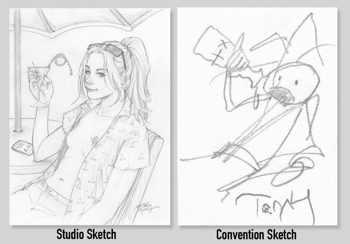 Terry Moore Studio vs Convention Sketch Blank Meme Template